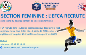 Section Féminine : L'EFCA Recrute