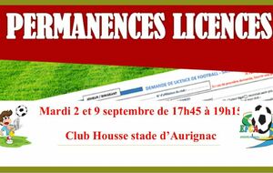 Permances Licences - Saison 2025/2026