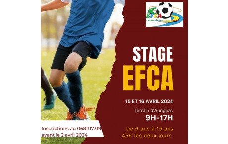 Les inscriptions pour le stage sont ouvertes !